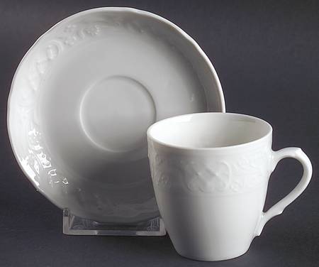 Old Dresden Flat Demitasse Cup & Saucer Set