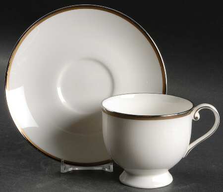 Precious Metals Footed Cup & Saucer Set