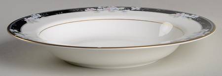 Refinement Black Large Rim Soup Bowl