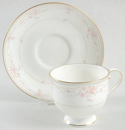 Rosanna Pink Footed Cup & Saucer Set