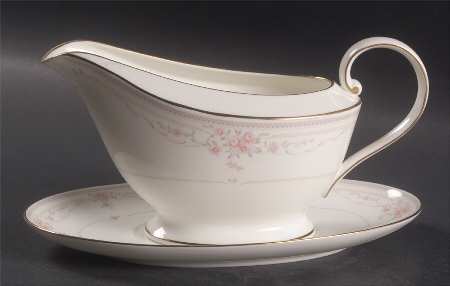 Rosanna Pink Gravy Boat & Underplate