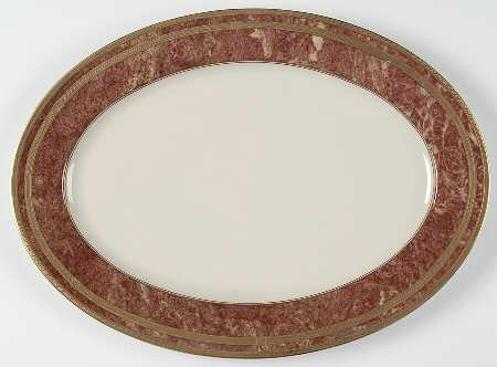 Rose Travertine 15" Oval Serving Platter