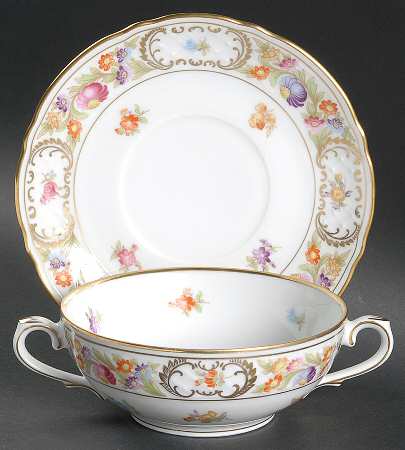 Royale Flat Cream Soup Bowl & Saucer Set