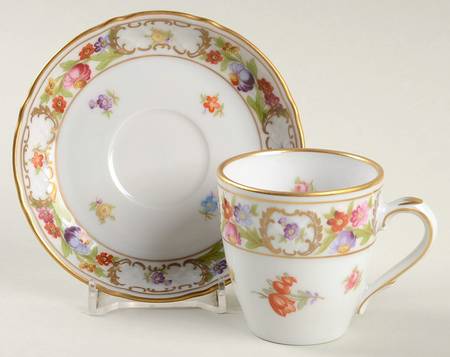 Royale Flat Demitasse Cup & Saucer Set