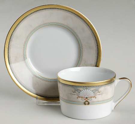 Seacrest Flat Cup & Saucer Set