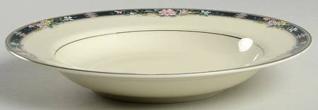 Twilight Bouquet Rim Soup Bowl