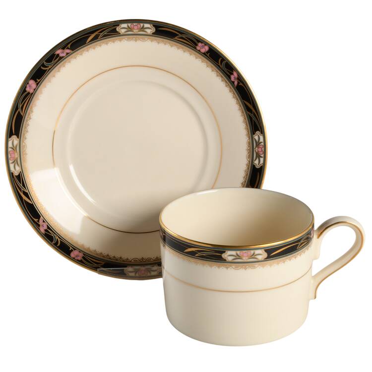Villa Corsica Flat Cup & Saucer Set by Oscar De La Renta