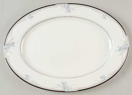 Vintage Blue 15" Oval Serving Platter