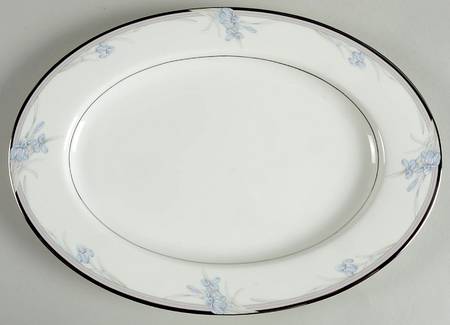 Vintage Blue 12" Oval Serving Platter