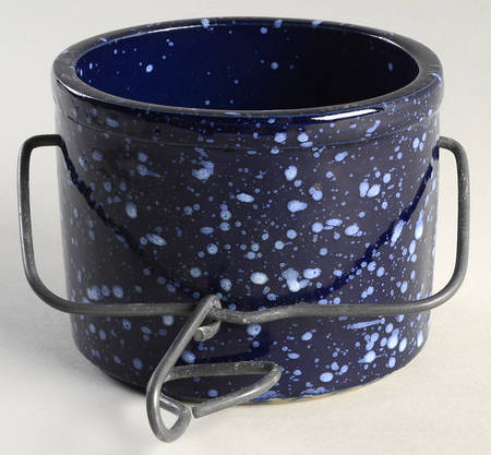 Blue Spackle 4" Storage Crock No Lid
