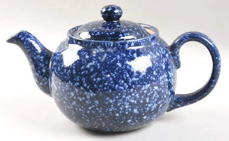 Blue Spackle Teapot & Lid