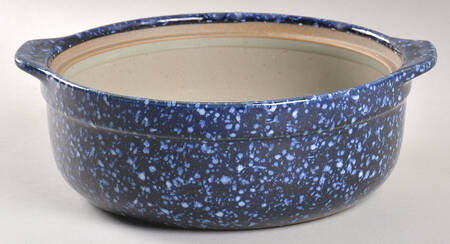 Blue Spackle 1.5 Quart Round Casserole No Lid