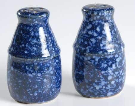 Blue Spackle Salt & Pepper Set