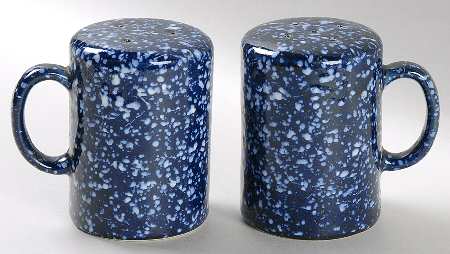 Blue Spackle Oversized Salt & Pepper Set