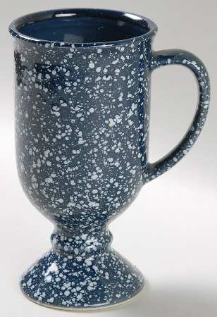 Blue Spackle Pedestal Mug