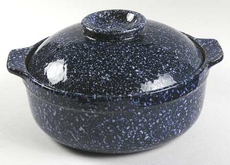 Blue Spackle 2 Qt Round Covered Casserole