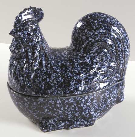 Blue Spackle Hen On Nest