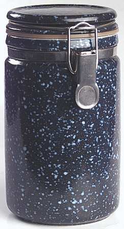 Blue Spackle 7" Storage Jar & Lid