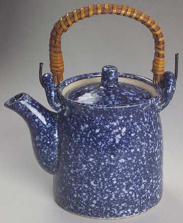 Blue Spackle Teapot & Lid