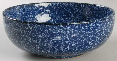 Blue Spackle 8" Round Vegetable Bowl