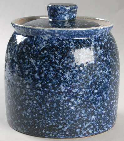 Blue Spackle Medium Canister & Lid