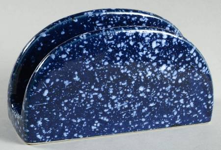 Blue Spackle Napkin Holder
