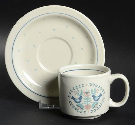 Bluebird Flat Cup & Saucer Set