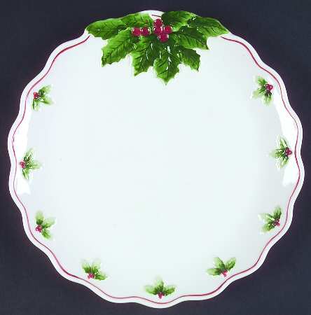 Holly Cake Plate