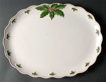 Holly 16" Oval Serving Platter