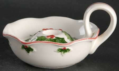 Holly Handled Candleholder