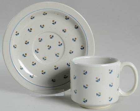 Petite Rose Flat Cup & Saucer Set