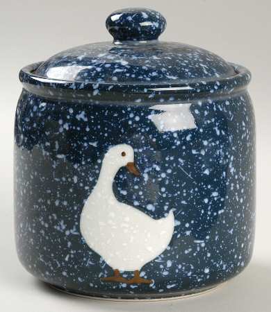 Spackled Goose Small Canister & Lid
