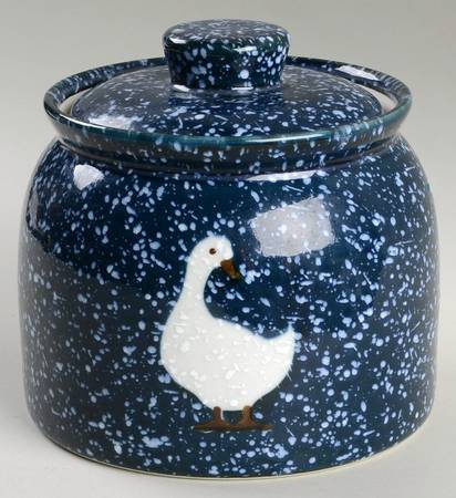 Spackled Goose Small Canister & Lid