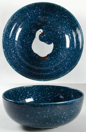 Spackled Goose 8" Round Vegetable Bowl