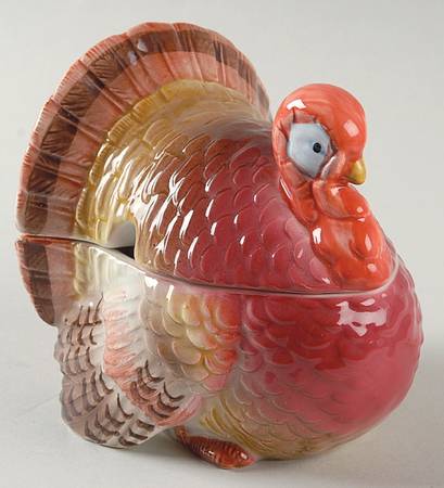 Turkey Sugar Bowl & Lid
