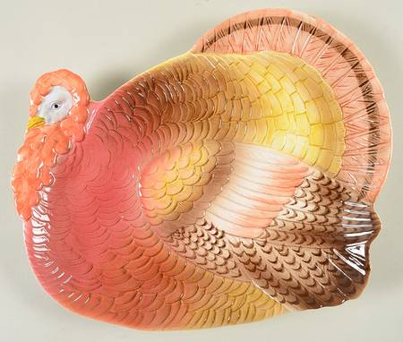 Turkey 13" Figural Platter
