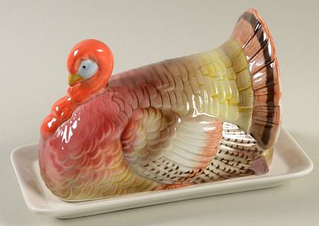 Turkey 1/4 Pound Figural Covered Butter