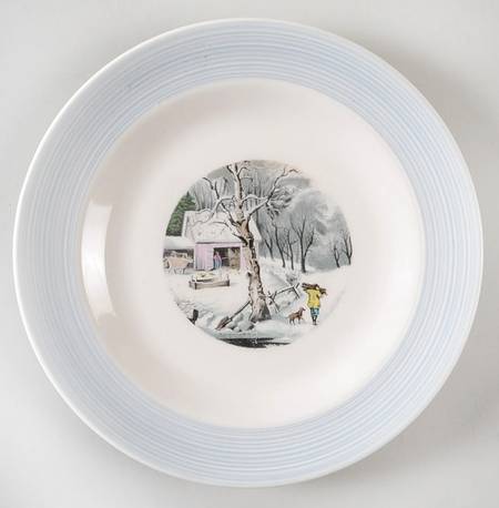 Currier & Ives Salad Plate