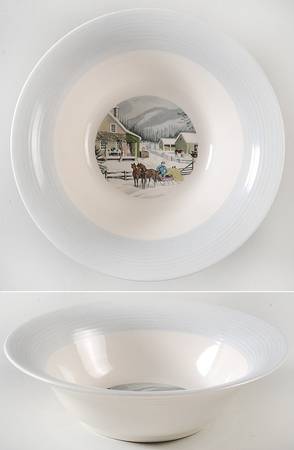 Currier & Ives 8" Round Vegetable Bowl