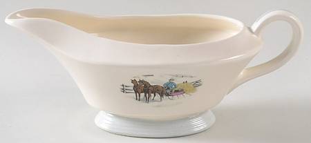 Currier & Ives Gravy Boat