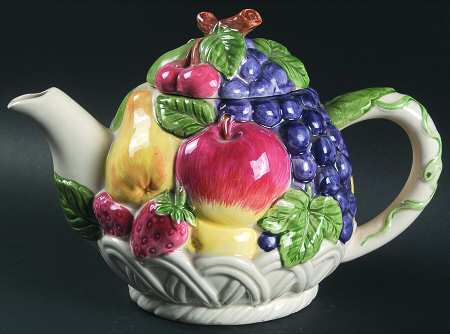 Fruit Basket Teapot & Lid