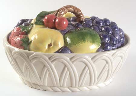 Fruit Basket Oval Covered Vegetable