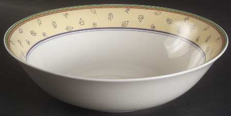 Doodle 9" Round Vegetable Bowl
