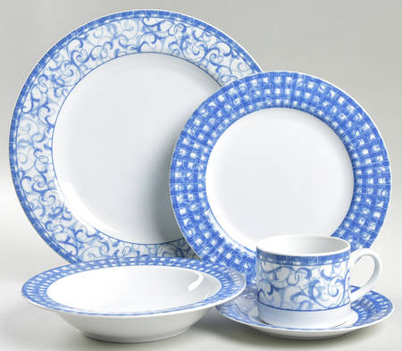 Blue Heather 5 Piece Place Setting