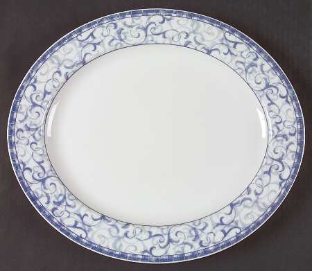 Blue Heather 13" Oval Serving Platter