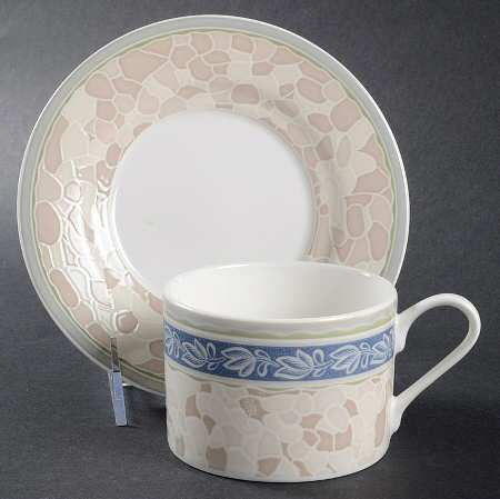 Garden Path Flat Cup & Saucer Set