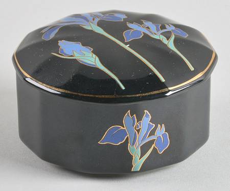 Blue Iris Jewelry Box & Lid