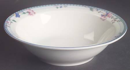 Blue Lattice Rim Cereal Bowl by Oneida