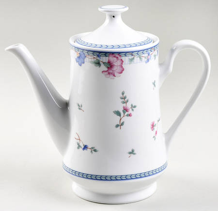 Blue Lattice Coffee Pot & Lid by Oneida