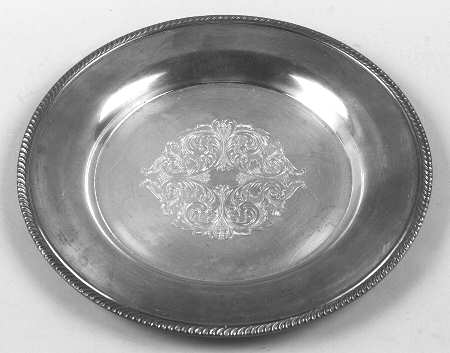 Haddon (Silverplate, Hollowware) Small Round Silverplate Tray